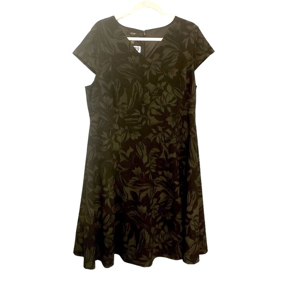 Alfani LEAF PRINT green dress size‎ 18W - Picture 1 of 4